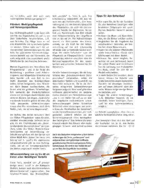 Vorschauseite 3: Pflegebetten zur Sturzprävention