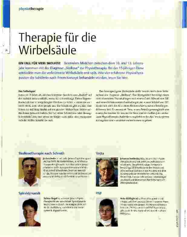 Vorschauseite 1: Therapie für die Wirbelsäule