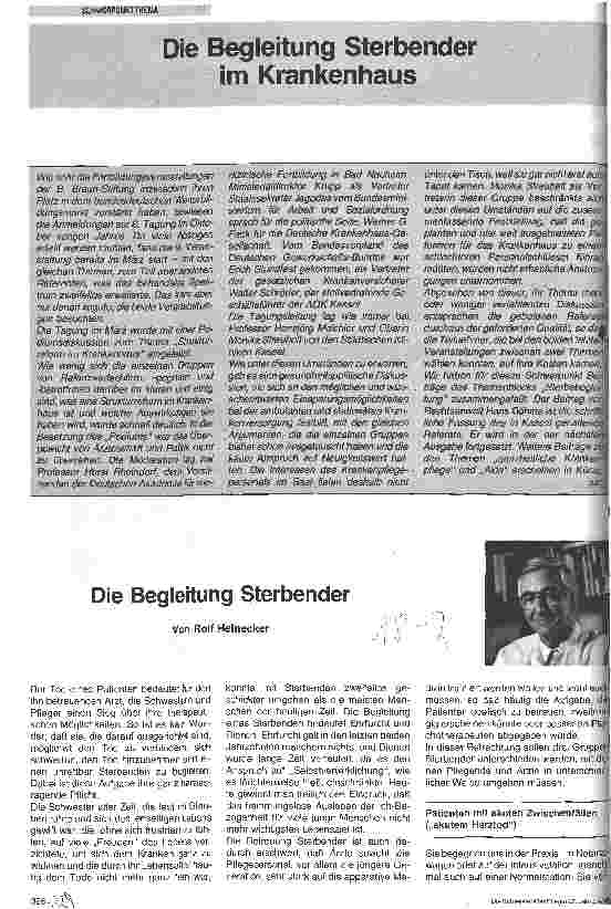 Vorschauseite 1: Die Begleitung Sterbender