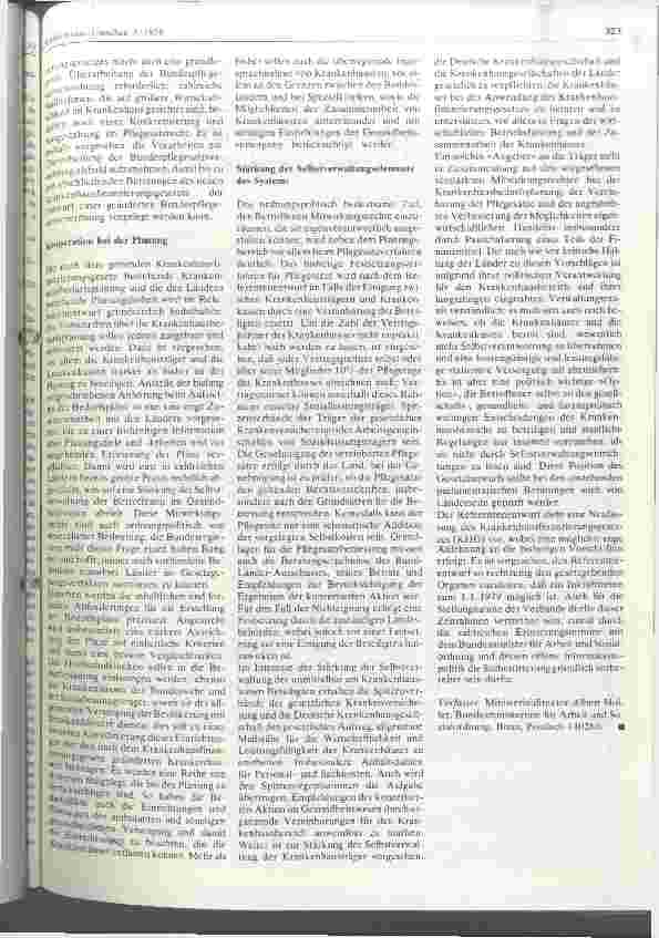 Vorschauseite 3: Grundsätzliche Aspekte zur Änderung des KHG aus der Sicht des Bundesministeriums für Arbeit und Sozialordnung