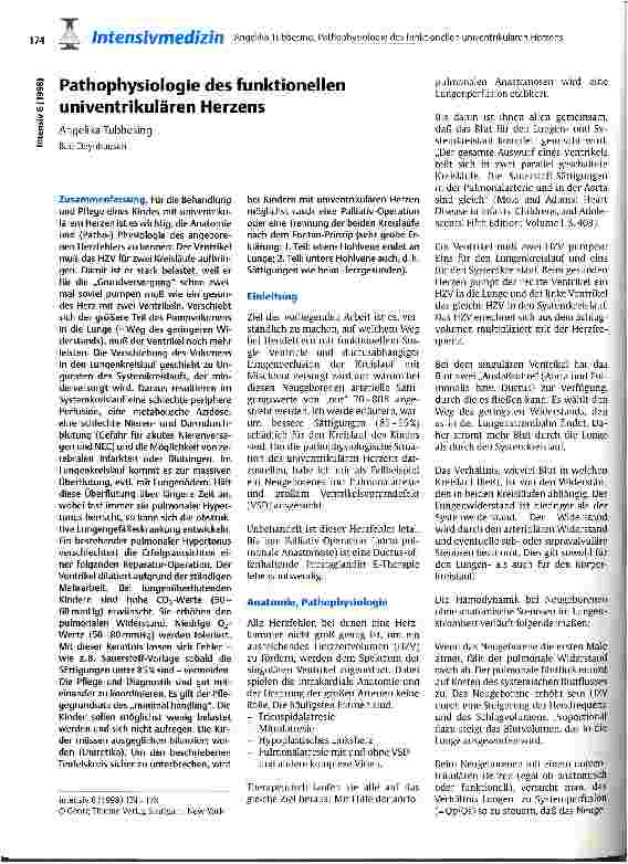 Vorschauseite 1: Pathophysiologie des funktionellen univentrikulären Herzens