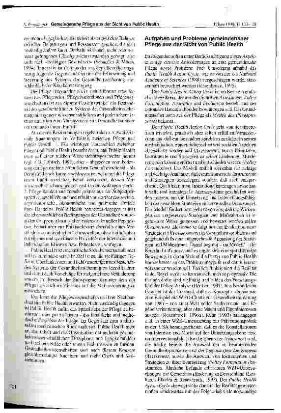 Vorschauseite 2: Gemeindenahe Pflege aus der Sicht von Public Health