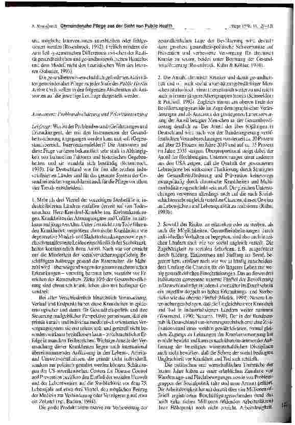 Vorschauseite 3: Gemeindenahe Pflege aus der Sicht von Public Health