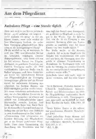Vorschauseite 1: Ambulante Pflege - eine Stunde täglich