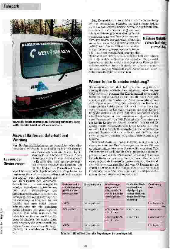 Vorschauseite 3: Abgefahren Der Fuhrpark in Pflegediensten: die richtigen Fahrzeuge und die sinnvolle Finanzierung