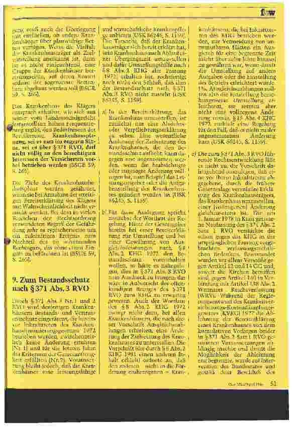 Vorschauseite 3: Rechtssprechung des Bundessozialgerichts zu Paragraph 371 RVO Teil: II