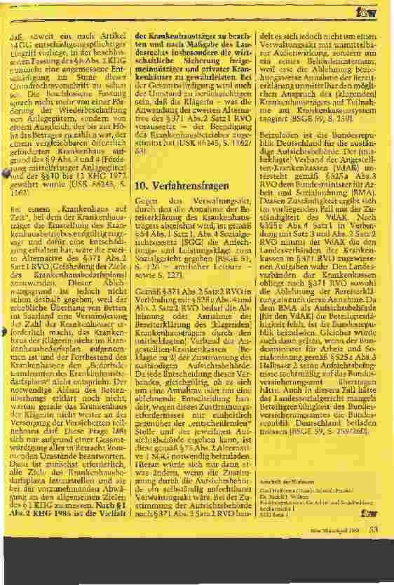 Vorschauseite 5: Rechtssprechung des Bundessozialgerichts zu Paragraph 371 RVO Teil: II