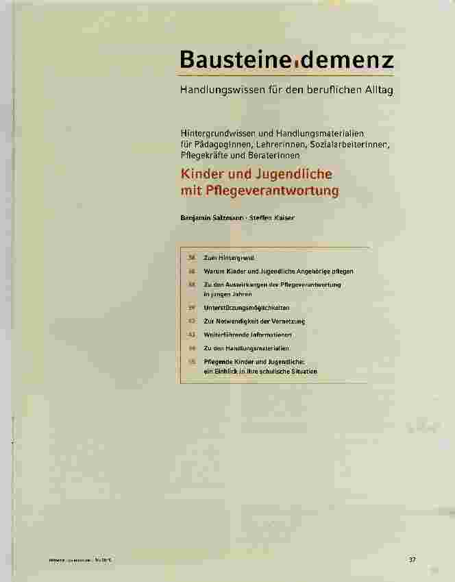 Vorschauseite 1: Bausteine demenz