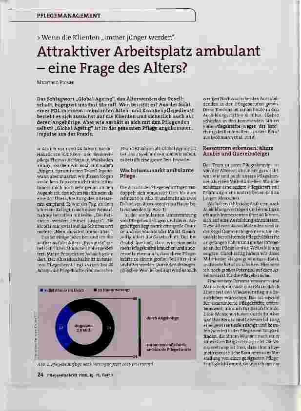 Vorschauseite 1: Attraktiver Arbeitsplatz ambulant eine Frage des Alters?