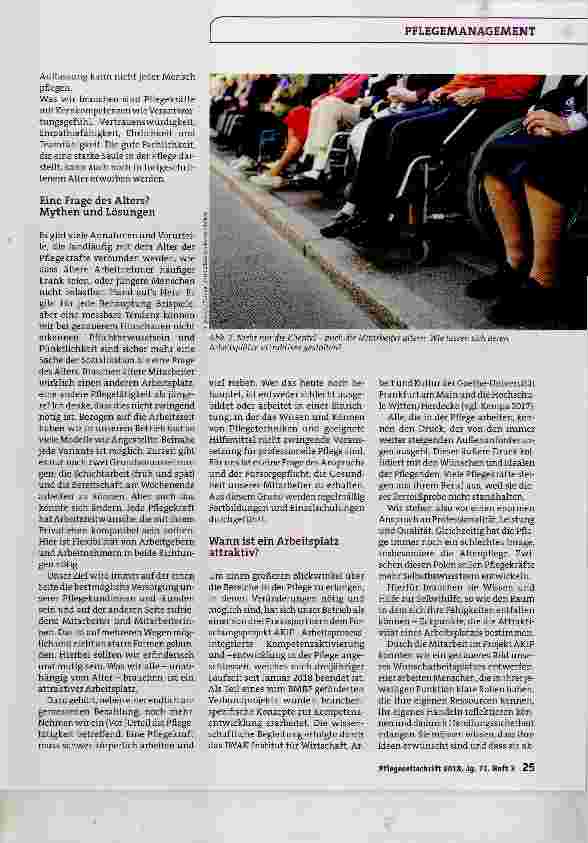 Vorschauseite 2: Attraktiver Arbeitsplatz ambulant eine Frage des Alters?