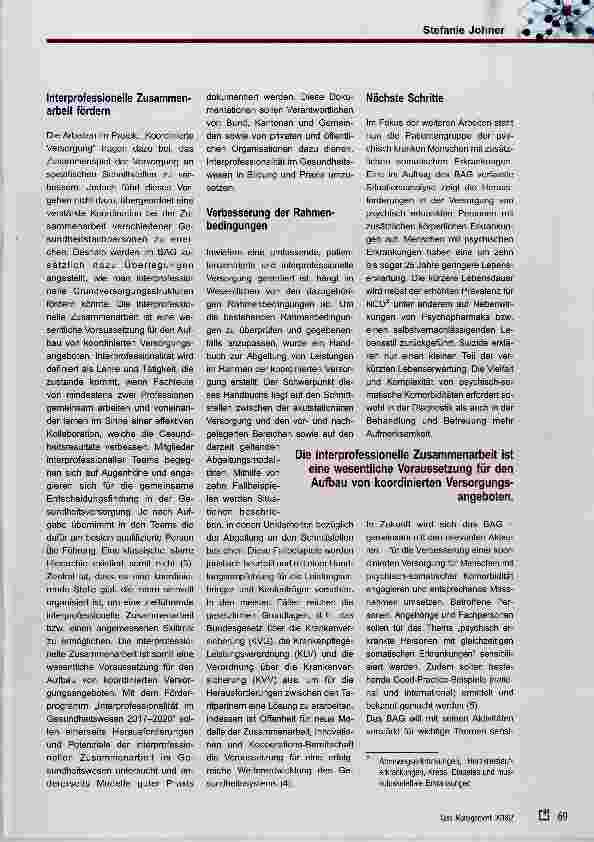 Vorschauseite 2: Koordinierte Versorgung aus Sicht des Bundes