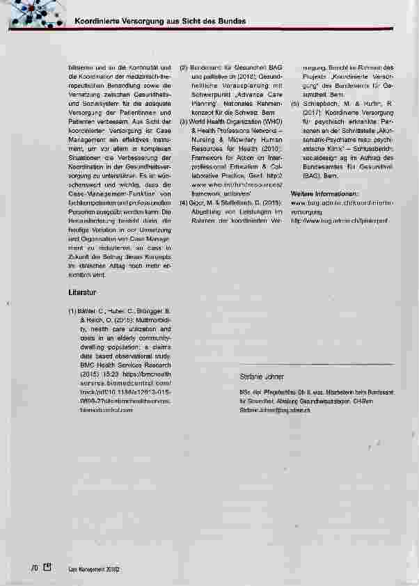 Vorschauseite 3: Koordinierte Versorgung aus Sicht des Bundes