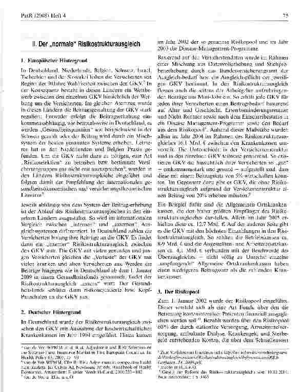 Vorschauseite 2: Mutiert das Gesundheitssystem zum Krankheitssystem? — Ein Beitrag zur Einführung des Gesundheitsfonds und des morbiditätsorientierten Risikostrukturausgleiches