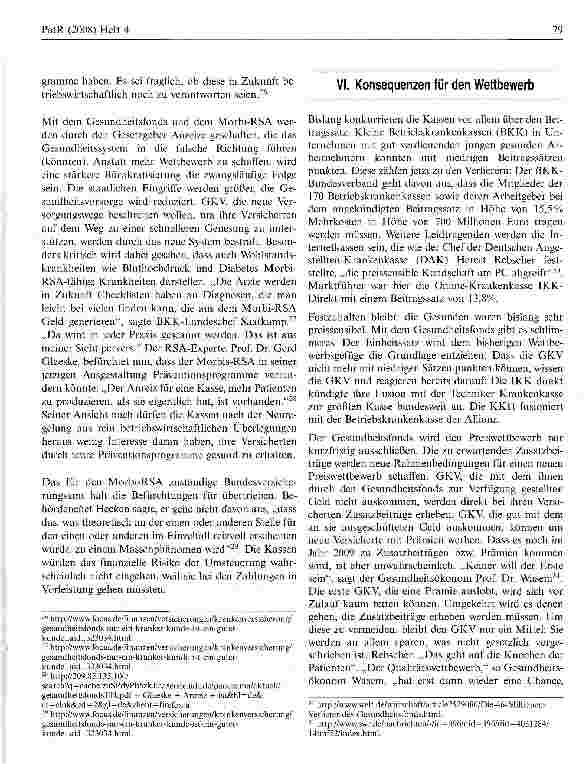 Vorschauseite 6: Mutiert das Gesundheitssystem zum Krankheitssystem? — Ein Beitrag zur Einführung des Gesundheitsfonds und des morbiditätsorientierten Risikostrukturausgleiches