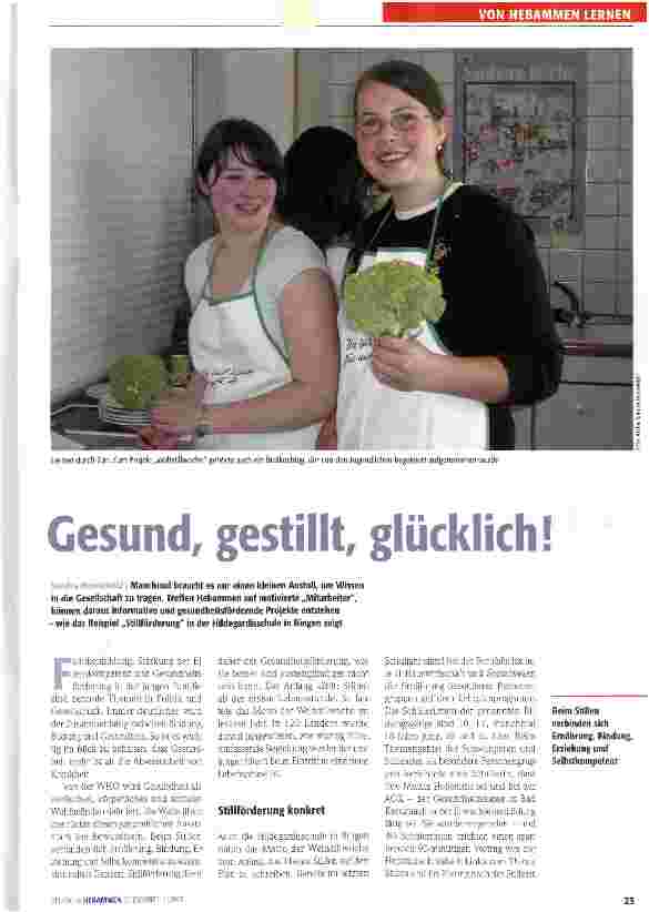 Vorschauseite 1: Gesund, gestillt, glücklich!