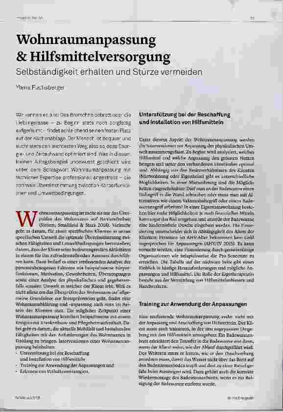Vorschauseite 1: Wohnraumanpassung & Hilfsmittelversorgung