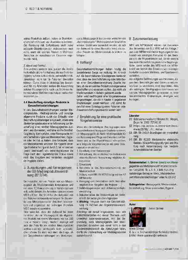Vorschauseite 4: Einsatz von Massagegeräten als Medizinprodukt?