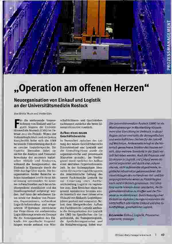 Vorschauseite 1: Operation am offenen Herzen