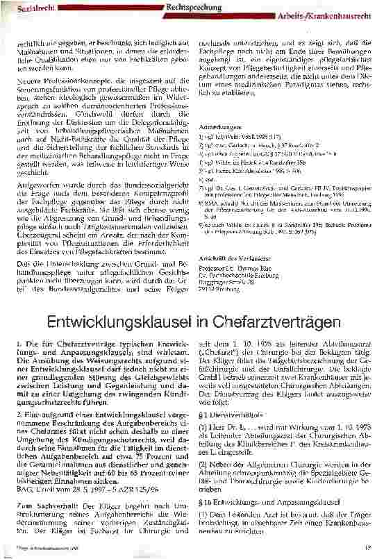 Vorschauseite 5: Pflegewissenschaftlich überholt, sozialrechtlich brisant: Die Abgrenzung von Grundund Behandlungspflege - gleichzeitig Anmerkung zum Mukoviszidose-Urteil des BSG -