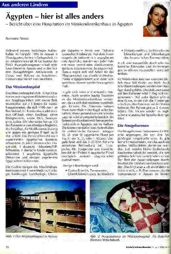 Vorschauseite 1: Ägypten - hier ist alles anders Bericht über eine Hospitation im Missionskrankenhaus in Ägypten