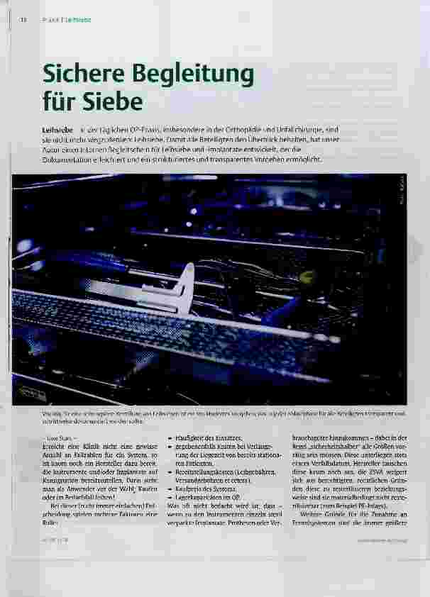 Vorschauseite 1: Sichere Begleitung für Siebe