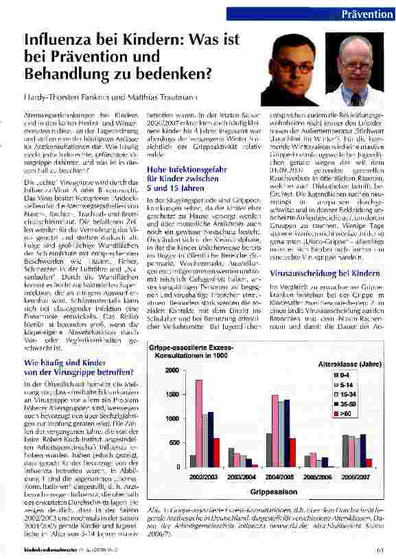 Vorschauseite 1: Influenza bei Kindern: Was ist bei Prävention und Behandlung zu bedenken?