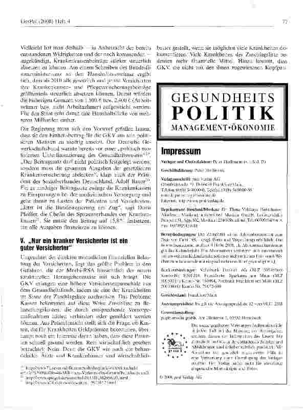 Vorschauseite 5: Mutiert das Gesundheitssystem zum Krankheitssystem? Ein Beitrag zur Einführung des Gesundheitsfonds und des morbiditätsorientierten Risikostrukturausgleiches