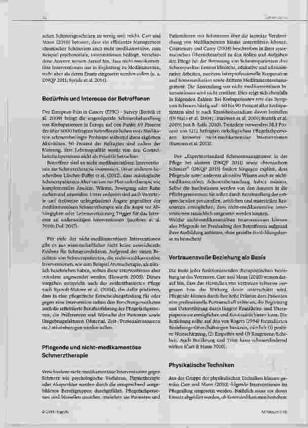 Vorschauseite 2: Nicht-medikamentöse Schmerzinterventionen