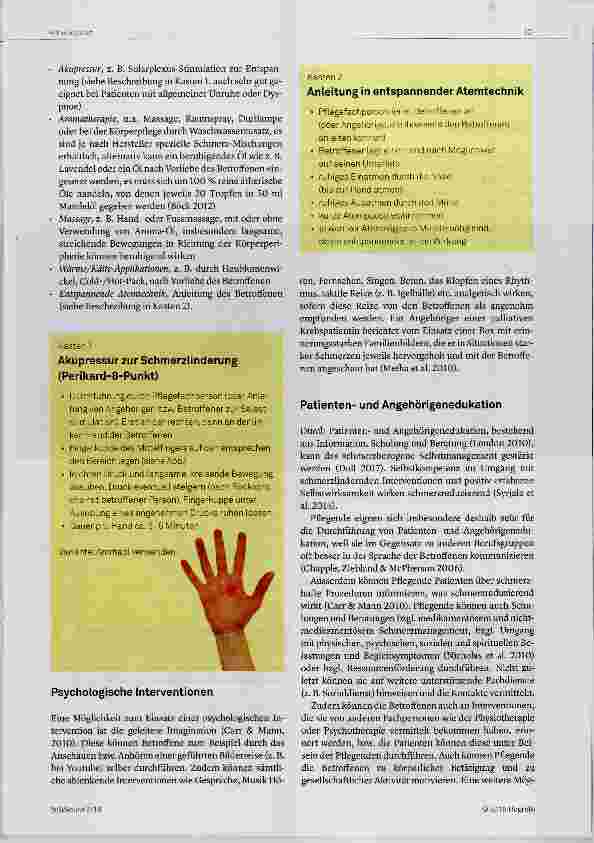 Vorschauseite 3: Nicht-medikamentöse Schmerzinterventionen