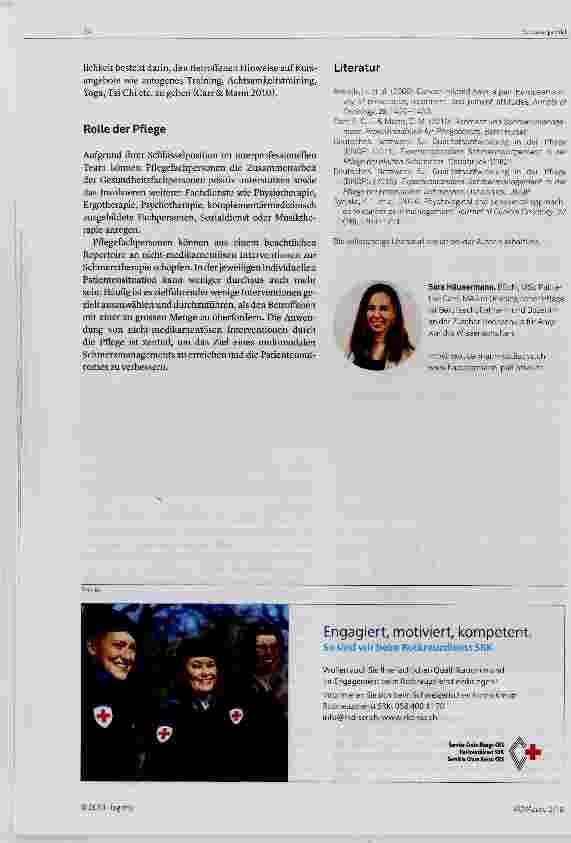 Vorschauseite 4: Nicht-medikamentöse Schmerzinterventionen