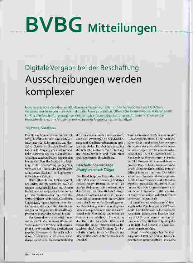 Vorschauseite 1: Ausschreibungen werden komplexer