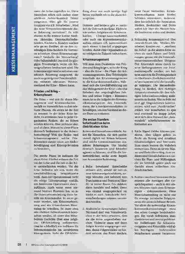 Vorschauseite 2: Wie wird die Krise beherrschbar?