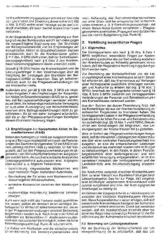 Vorschauseite 2: GKV-Empfehlungen zu den Pflegesatz-/Budgetverhandlungen 1989