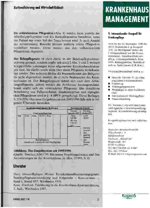 Vorschauseite 3: Kennzeichnende Merkmale des Entgeltsystems für Krankenhäuser in Deutschland