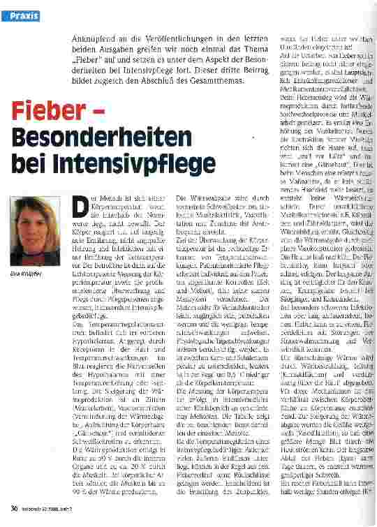 Vorschauseite 1: Fieber - Besonderheiten bei Intensivpflege