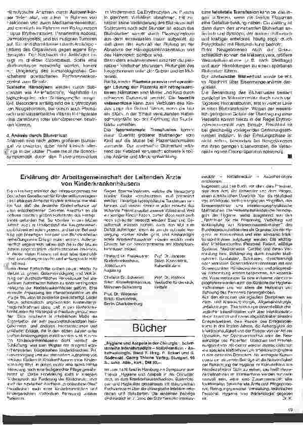 Vorschauseite 4: Kinderheilkunde 22. Folge : Anämien im Kindesalter
