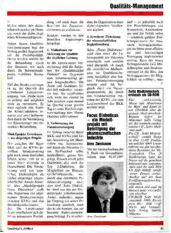 Vorschauseite 6: Praxisnetze und Versorgungskonzepte unter Qualitätsgesichtspunkten