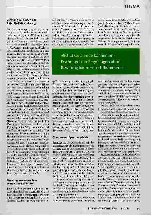 Vorschauseite 3: Beratung für Geflüchtete