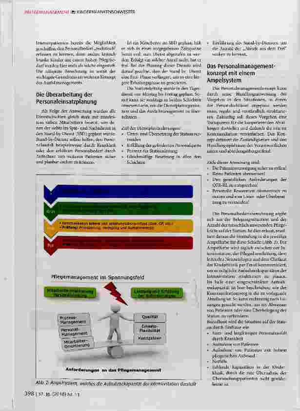 Vorschauseite 3: Die Umsetzung der Qualitätssicherungs-Richtlinie Frühund Reifgeborene: Es benötigt mehr als nur die Einführung eines Personalmanagementkonzepts