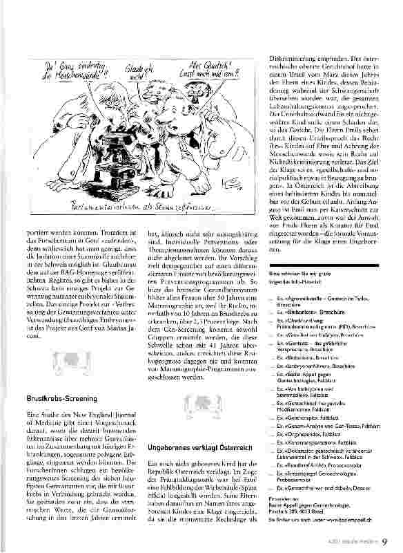 Vorschauseite 2: Forschung am Menschen: Nationalrat lässt Weg für Verbot offen