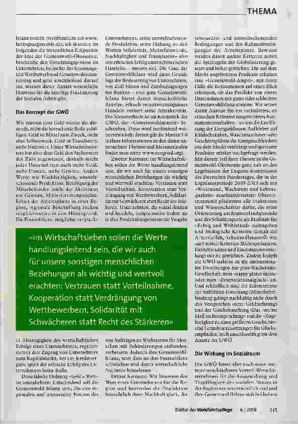 Vorschauseite 2: Gemeinwohl-Ökonomie, Wettbewerb und die Leitidee einer inklusiven Gesellschaft