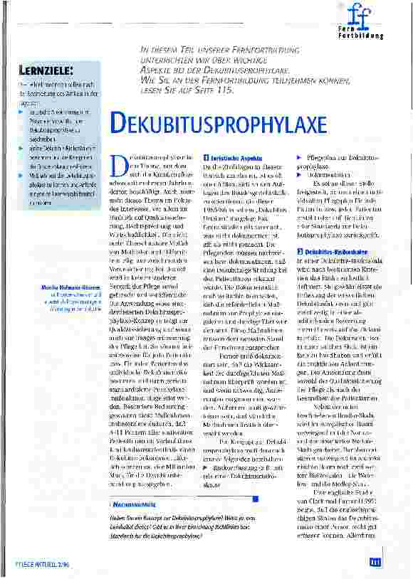 Vorschauseite 1: Dekubitusprophylaxe