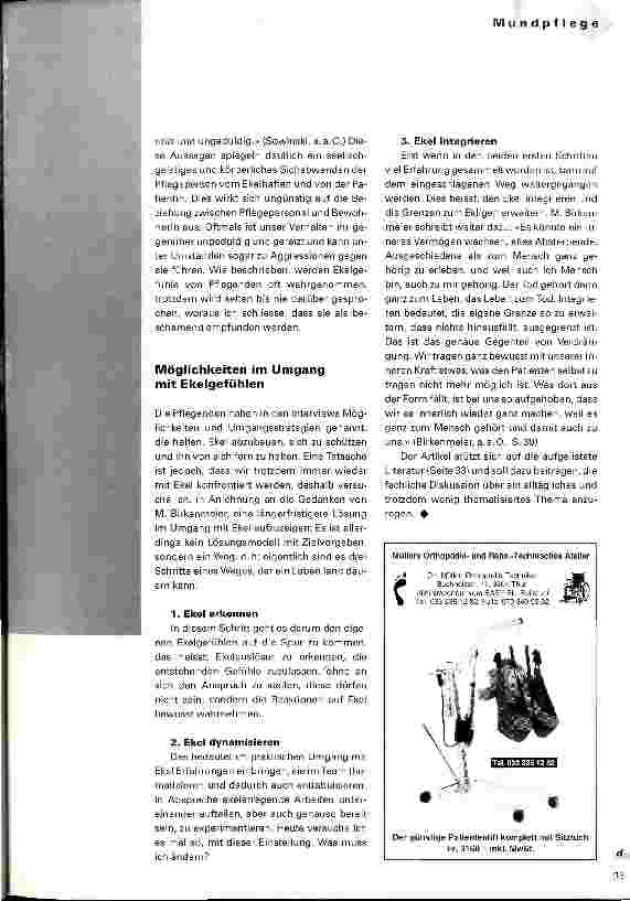Vorschauseite 3: Ekel bei der Mundpflege: ein Tabuthema