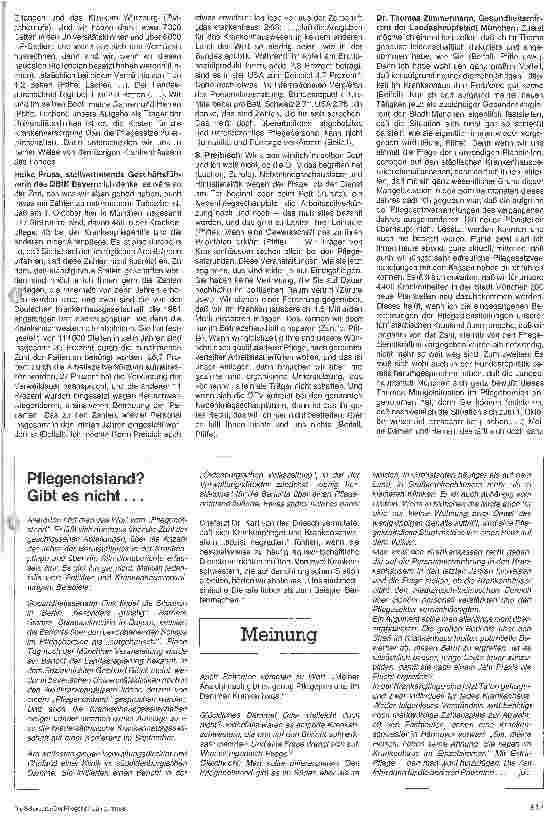 Vorschauseite 2: Krankenpflege: Anspruch und Wirklichkeit Großveranstaltung der Arbeitsgruppe Münchner Pflegekräfte