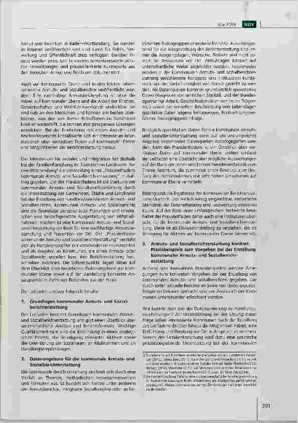 Vorschauseite 2: „Praxisleitfaden kommunale Armutsund Sozialberichterstattung als Beitrag zu Armutsbekämpfung und Prävention
