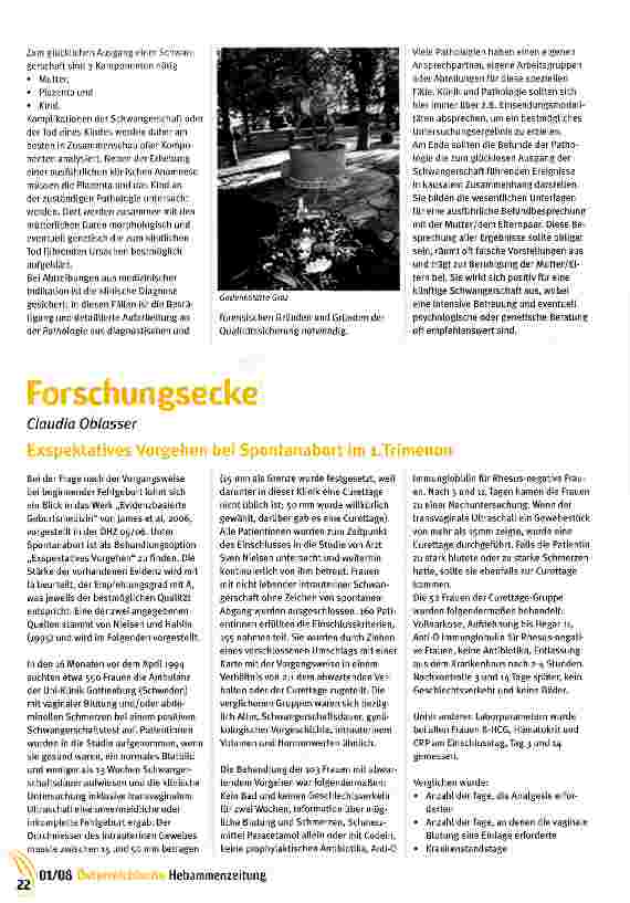 Vorschauseite 2: Fehlgeburt - Rechtliche Situation und Ursachenforschung
