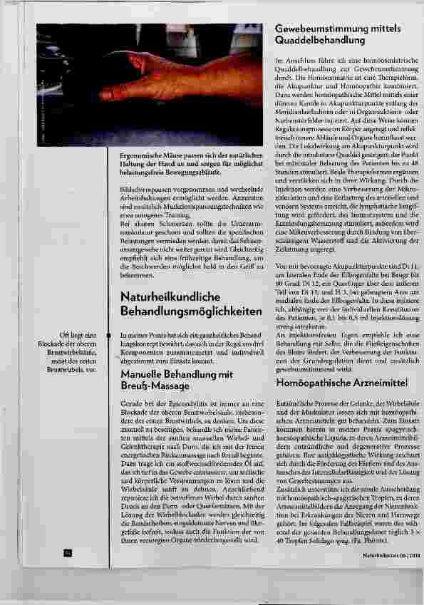 Vorschauseite 3: Epicondylitis naturheilkundliche Behandlungsmöglichkeiten des Tennisarms