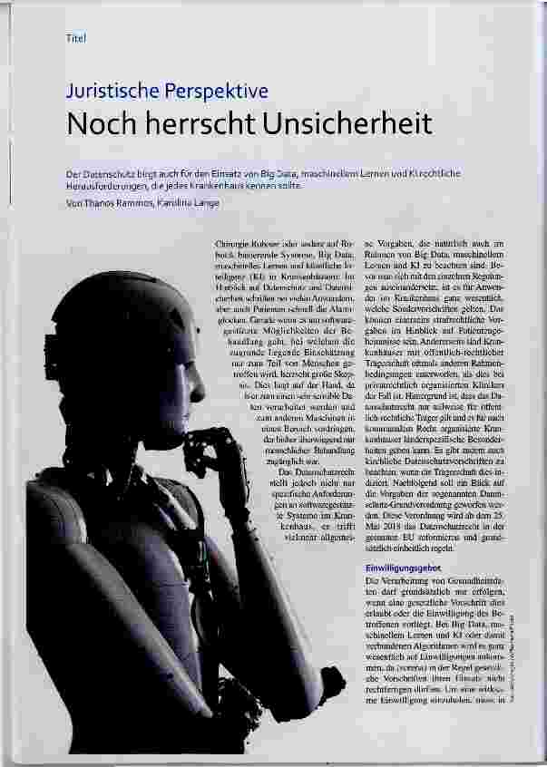 Vorschauseite 1: Noch herrscht Unsicherheit