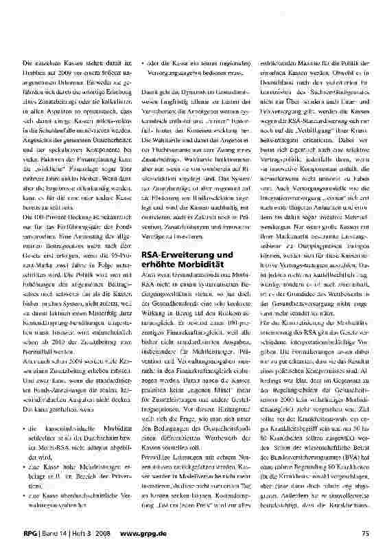 Vorschauseite 3: Gesundheitsfonds und Morbi-RSA werden die Kassenlandschaft gründlich verändern