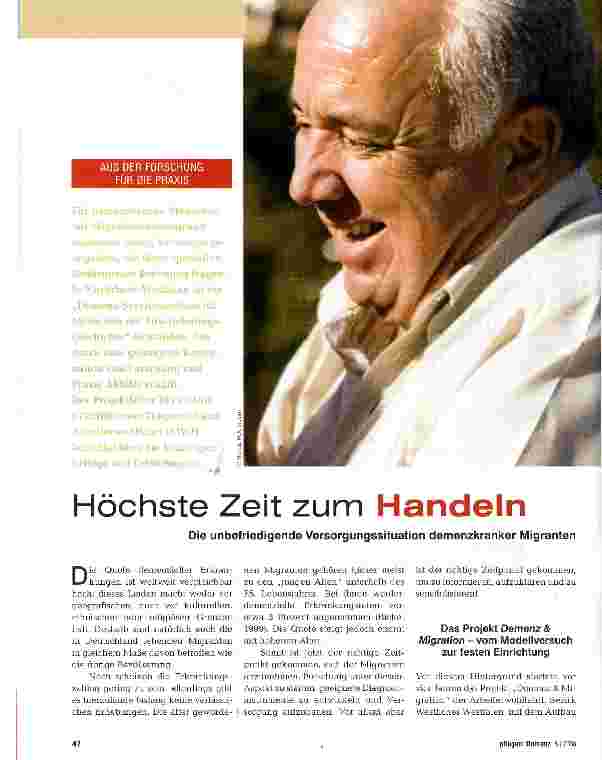Vorschauseite 1: Höchste Zeit zum Handeln